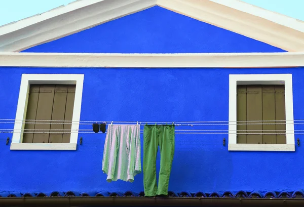 clothes hung out to dry in the Burano Island near Venice