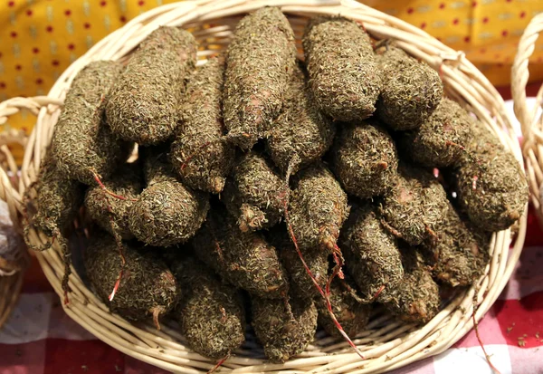 Salame con pepe nero della Provenza in Francia — Foto Stock