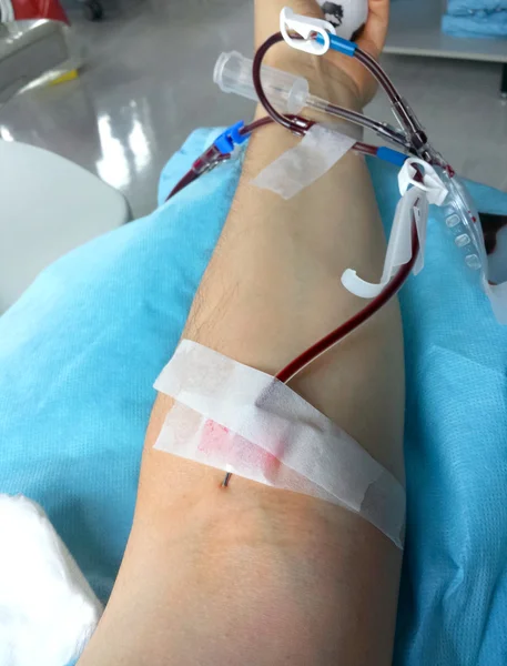 Donation blood at the hospital — Stock Photo, Image