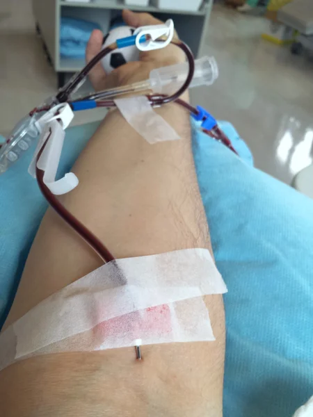 Donación de sangre en el hospital — Foto de Stock