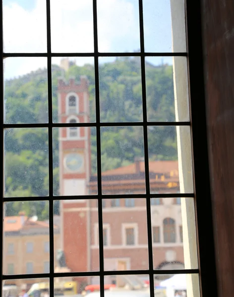 Tower in the main square in Marostica Town — Stock Photo, Image