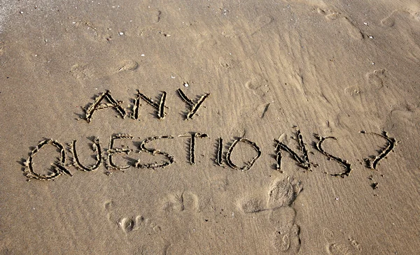 Jakékoliv otázky na pláži — Stock fotografie