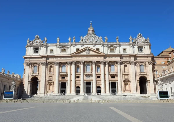 São Pedro Cidade Vaticano Sem Pessoas Durante Confinamento Basílica — Fotografia de Stock