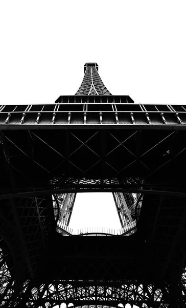 Paris France Tall Eiffel Tower Black White Effect — Stock Photo, Image