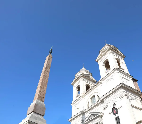 Kyrkan Heter Chiesa Trinita Dei Monti Rom Italien Och Den — Stockfoto