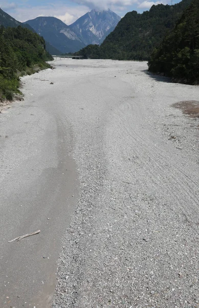 Stony Bed River Completely Dry Because Karst Phenomenon Drought Due — Stock Photo, Image