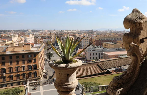 Vista Superior Ciudad Roma Con Monumentos Palacios Famosos Ciudad Del —  Fotos de Stock