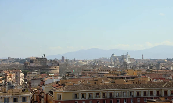 Vista Dall Alto Sulla Città Roma Con Famosi Monumenti Palazzi — Foto Stock