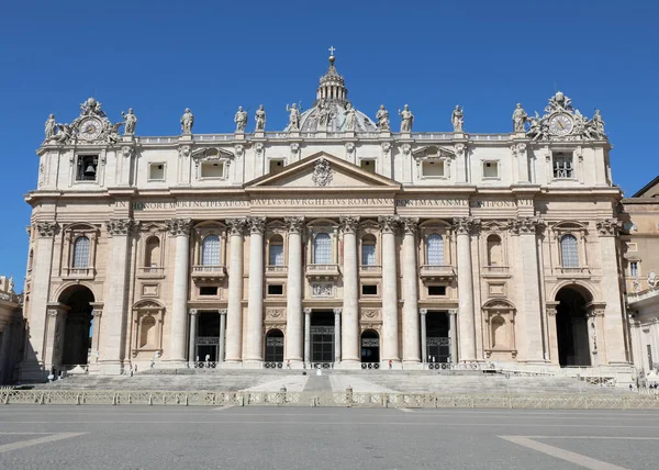 Città Del Vaticano Vaticano Agosto 2020 Basilica San Pietro Piazza — Foto Stock