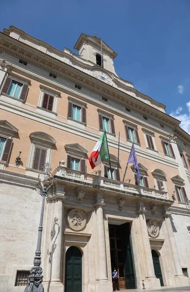 Roma Italy August 2020 Facade Palace Called Palazzo Montecitorio Seat — Stock Photo, Image