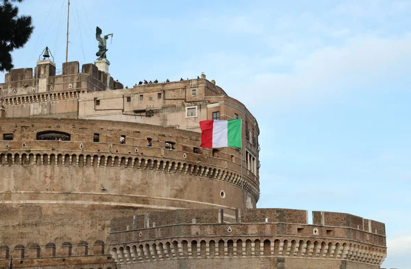 Rom Italien März 2019 Antikes Gebäude Namens Castel Saint Angelo — Stockfoto