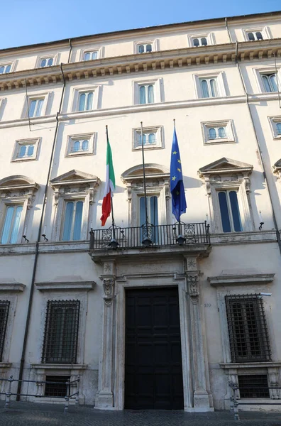 Roma Italia Marzo 2019 Palazzo Chigi Sede Del Governo Italiano — Foto Stock