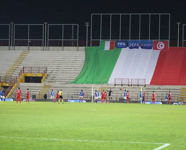 Vicenza Italia Octubre 2018 Partido Fútbol Italia Túnez Menores Años —  Fotos de Stock