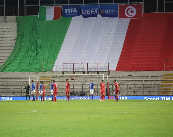 Vicenza Italia Octubre 2018 Partido Fútbol Italia Túnez Menores Años —  Fotos de Stock