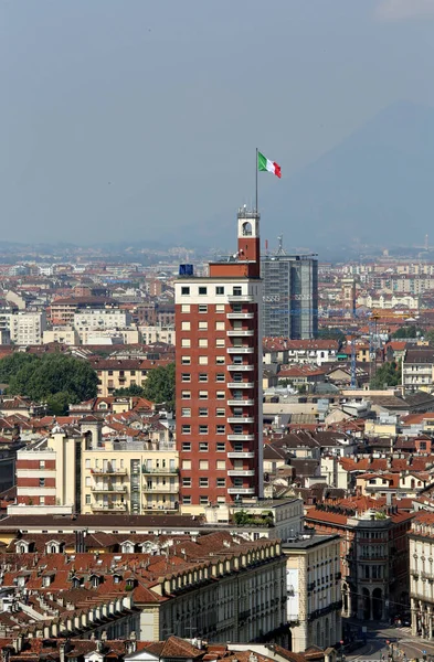 Turijn Italië Augustus 2015 Zeer Hoge Wolkenkrabber Genaamd Torre Littoria — Stockfoto