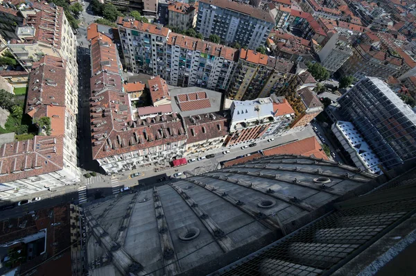 Turín Italia Agosto 2015 Vista Ciudad Desde Arriba Desde Cúpula —  Fotos de Stock