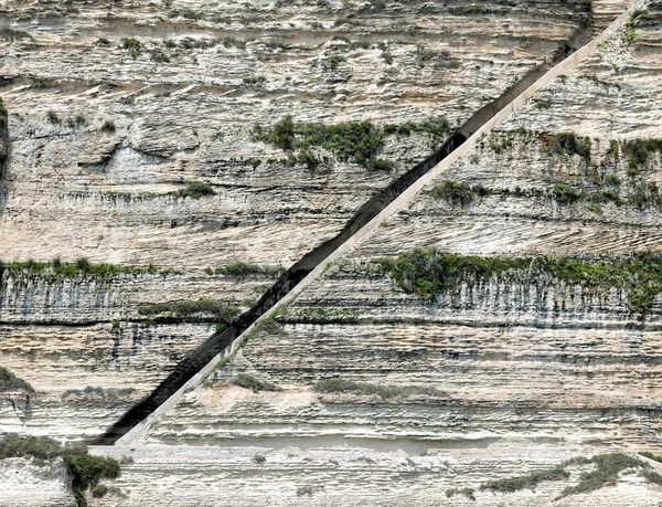 Roca Encuentra Famosa Escalera Del Rey Aragón Isla Córcega —  Fotos de Stock