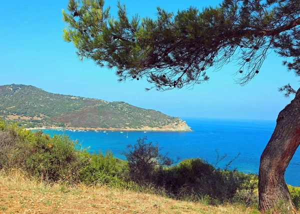 Impresionante Vista Del Mar Mediterráneo Bahía Verano Sin Gente — Foto de Stock
