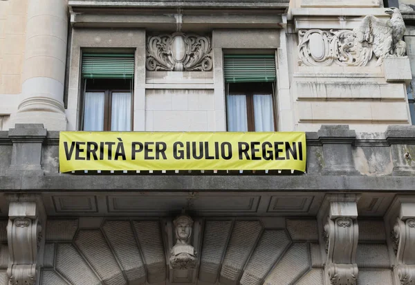 Udine Italien Juli 2020 Transparent Mit Der Aufschrift Wahrheit Für — Stockfoto