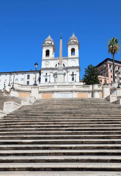 Não Turistas Escadaria Espanhola Roma Devido Coronavírus Itália — Fotografia de Stock