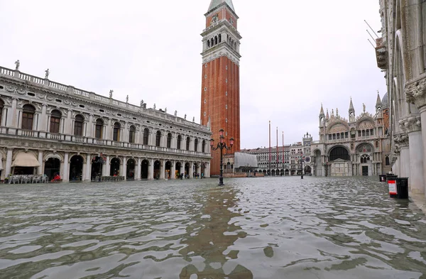 Plac Świętego Marka Zwany Również Wenecji Piazza San Marco Całkowicie — Zdjęcie stockowe