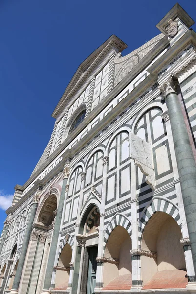 Ancient Church Santa Maria Novella Florence Small Sundial Facade — ストック写真