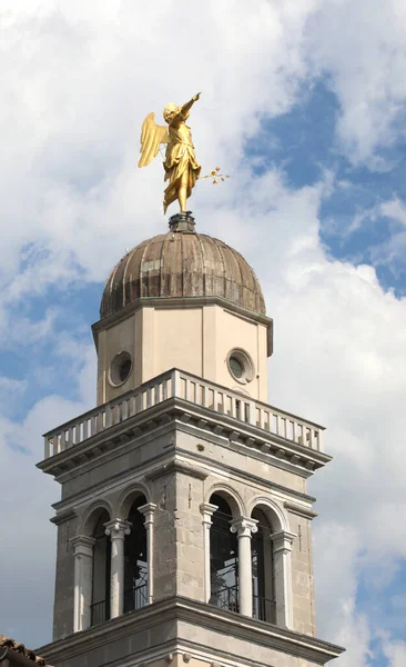 Golden Angel Bell Tower Castle City Udine Friuli Region Northern — ストック写真