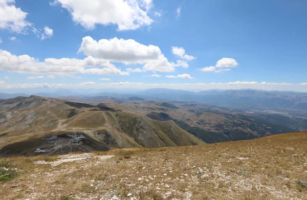 Fantastické Panorama Apeninských Hor Regionu Abruzzo Střední Itálii Bez Lidí — Stock fotografie
