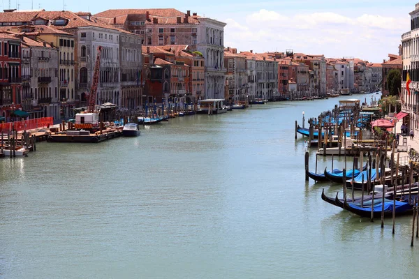 Grand Canal Widest Street Communication Water Venice Island Italy Boats — Stock Photo, Image