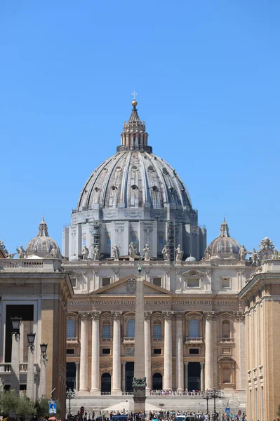 Cité Vatican Vatican Août 2020 Énorme Coupole Saint Pierre Conciliazione — Photo