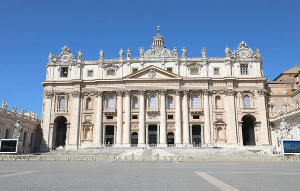 Cidade Vaticano Vaticano Agosto 2020 Basílica São Pedro Praça Vazia — Fotografia de Stock