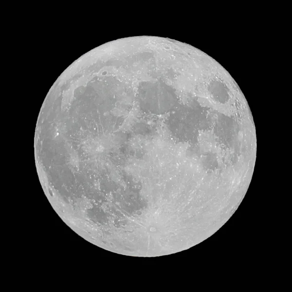 Super Moon Také Volal Superluna Půlnoci — Stock fotografie