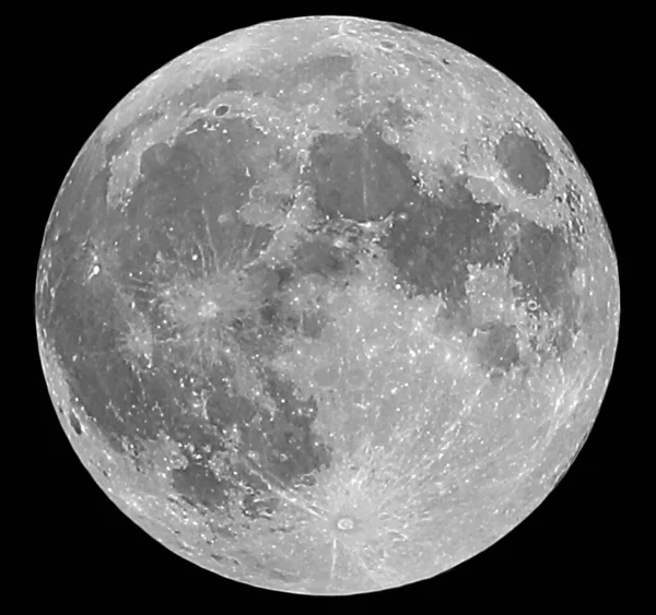 Bardzo Duży Super Moon Czarnym Niebie Północy — Zdjęcie stockowe