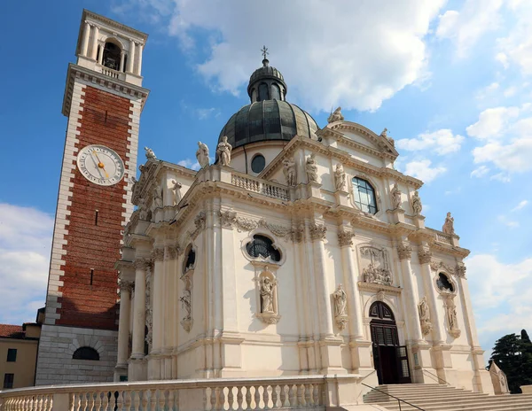 Słynne Sanktuarium Kopułą Dzwonnicy Nazwie Monte Berico Cel Wielu Pielgrzymów — Zdjęcie stockowe