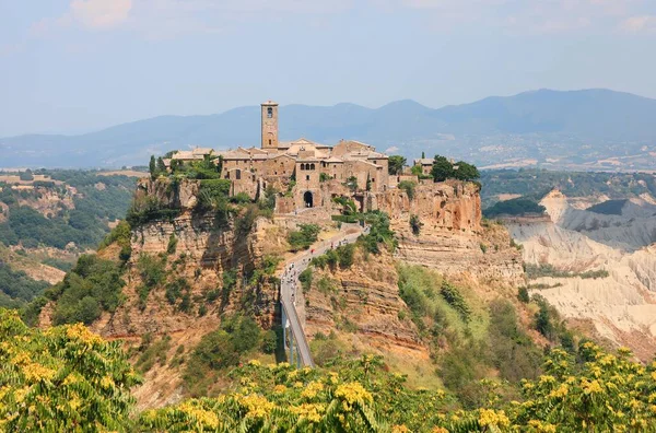 Splendid Panorama Village Called Civita Bagnoregio Central Italy Which Rises — Stock Photo, Image