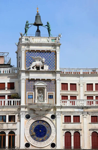 Famous Bell Tower Called Dei Mori Venice Italy Big Clock — Stock Photo, Image