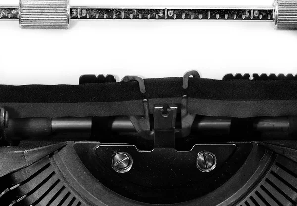 Detail Typewriter Blank Sheet Paper Any Writing Ideal Personalizing Your — Stock Photo, Image