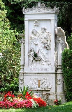 grave of Schubert Franz in the cemetery of the musicians in VIEN