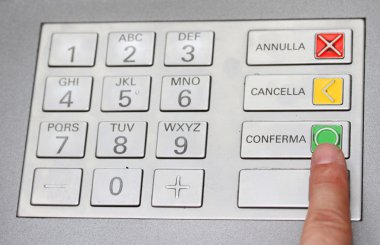 gizli kodu klavye bir Italia onaylar dizini