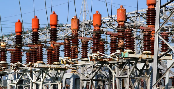 Elektrische Anlage des Kraftwerks zur Stromerzeugung — Stockfoto