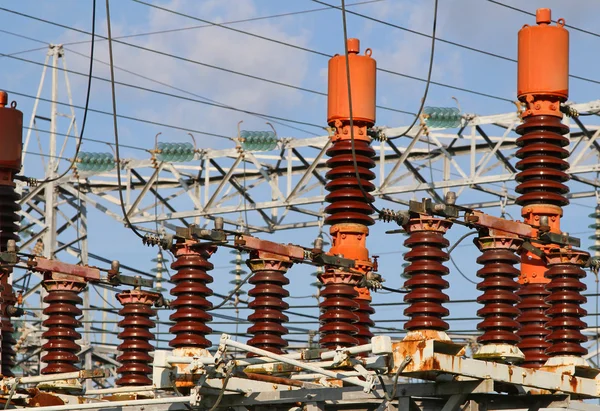 Système électrique de la centrale pour produire de l'électricité — Photo