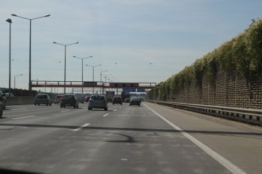 Europ ulaşmak için yön ile Avusturya 'da büyük otoyol işareti