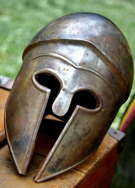 Ancient Roman helmets of brave roman soldier — Stock Photo, Image