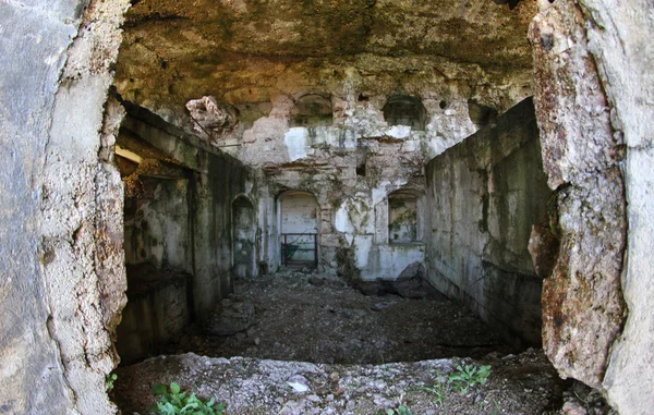 Interieur van de grote Fort Sommo gebruikt van de Oostenrijks-Hongaars — Stockfoto