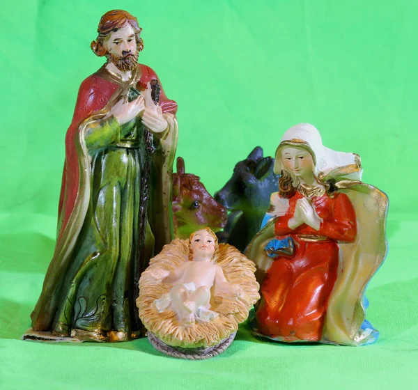 Там Марію та Йосипа з малим Ісусом — стокове фото