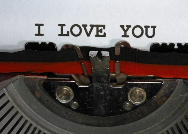 Kocham Cię napisane z czarnym tuszem — Zdjęcie stockowe