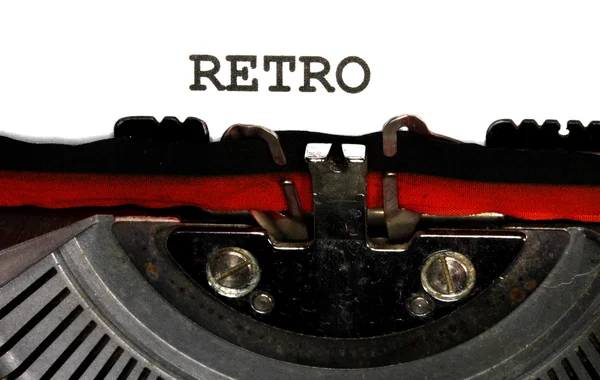 Retro, napsán černým inkoustem s psací stroj — Stock fotografie