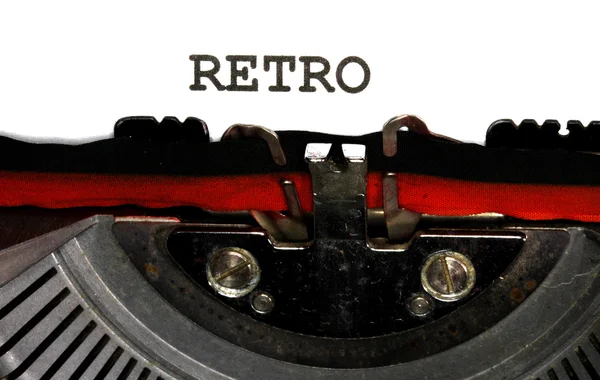 Retro scritto con inchiostro nero con la macchina da scrivere — Foto Stock