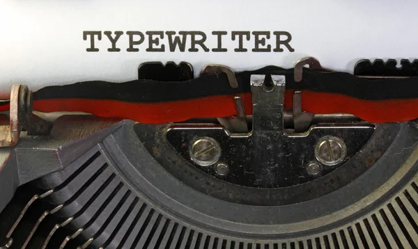 Typewriter written with black ink with the typewriter — Stock Photo, Image