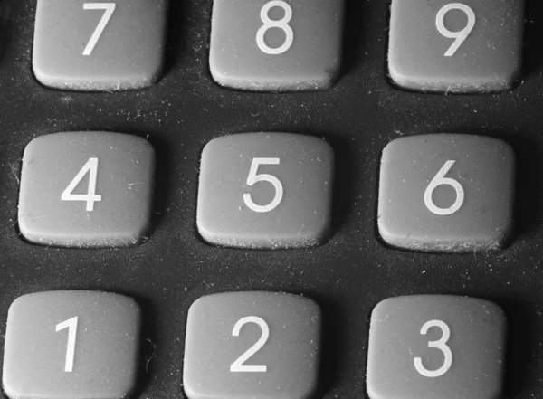 Clés en caoutchouc de la calculatrice — Photo